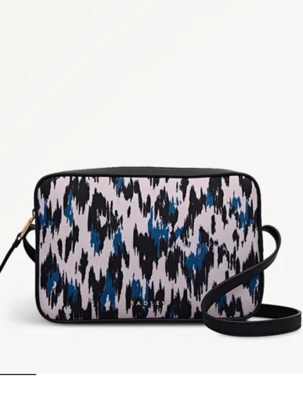New! RADLEY LONDON ADDISON Pink, Blue & Black Abstract Print Crossbody Bag